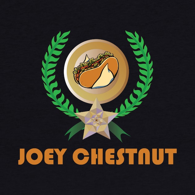 Indulge in Victory with the Iconic Joey Chestnut T-Shirt Print: A Celebration of Competitive Eating Excellence by Cool Art Clothing